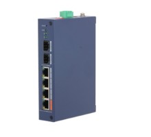 DAHUA DH-CHS4206-4ET-60 4-портовый PoE коммутатор управляемый  4 RJ45 10/100Мбит/с (PoE/PoE+/Hi-PoE), 2 SFP 1000Мбит/с (uplink); IP30, IK06; монтаж на DIN-рейку