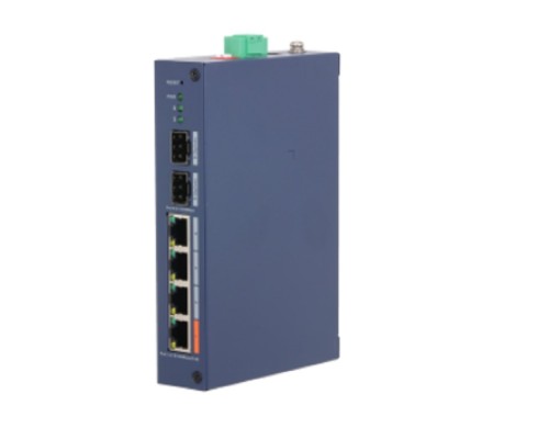 [Коммутаторы] DAHUA DH-CHS4206-4ET-60 4-портовый PoE коммутатор управляемый  4 RJ45 10/100Мбит/с (PoE/PoE+/Hi-PoE), 2 SFP 1000Мбит/с (uplink); IP30, IK06; монтаж на DIN-рейку