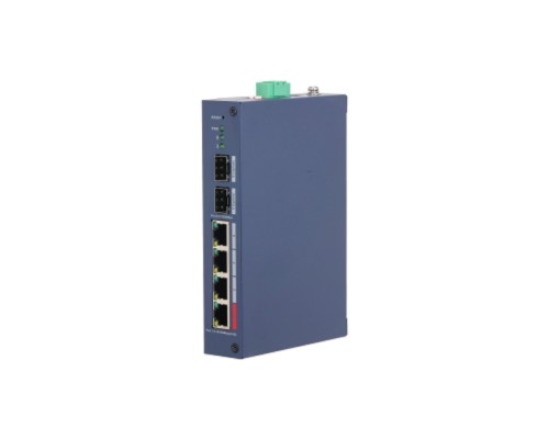 [Коммутаторы] DAHUA DH-CHS4206-4ET-90 4-портовый PoE коммутатор управляемый 4 RJ45 10/100Мбит/с (PoE/PoE+/Hi-PoE), 2 SFP 1000Мбит/с (uplink);  PoE: порт 1 до 90Вт IP30, IK06; монтаж на DIN-рейку