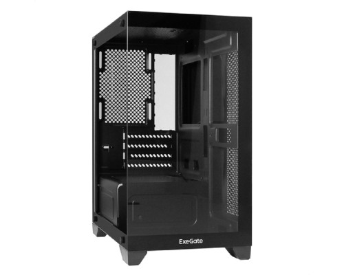 [Корпуса] ExeGate EX299570RUS i3 SEA LE-NPX600 (mATX, БП 600NPX, 1*USB+1*USB3.0, HD аудио, черный, передняя и боковая панели - закаленное стекло)