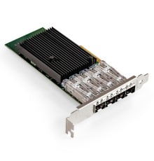 Exegate EX299016RUS Сетевой адаптер ExeGate EXE-X710-4SFP+ (PCI-E x8 v.3, порты 4x SFP+, Quad 10Gb/s, Server NIC Chipset Intel FTXL710)