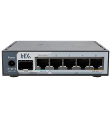 MikroTik E60iUGS Маршрутизатор HEX S(2025), 2 ядра (950 МГц), 5х 1G RJ45, SFP, USB, раздача PoE