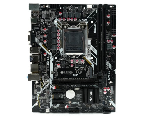 [Материнская плата] Материнская плата mATX Afox IH410D4-MA5-V4 (LGA1200, B460, 2*DDR4 (3000), PCIe, M.2, 4*SATA 6G, 2*USB 3.2, 2*USB 2.0, HDMI)