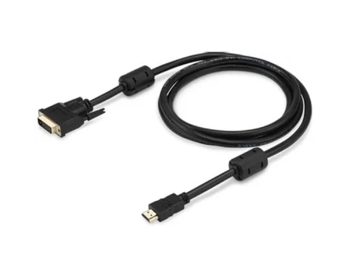 [Коврики] Кабель интерфейсный HDMI-DVI Buro HDMI-19M-DVI-D-1.8M 1.8м, феррит.кольца, черный