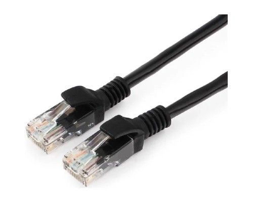 [Коммутационный шнур] Патч-корд медный UTP Cablexpert PP10-5M/BK, кат.5e, 5м, литой, многожильный (черный)