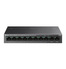 TP-Link LS1210P Настольный коммутатор с 8 портами 10/100 Мбит/с (8 портов PoE+), 2 гигабитных порта