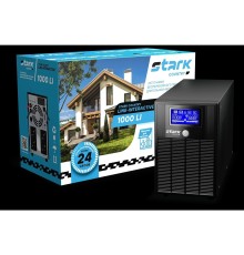 ИБП STARK SC 1000 LI {1000ВА/600Вт, Line-Interactive, на пол, 140-300В, 4хЕВРО, Чистый синус, SNMP, AS400, БЕЗ АКБ - внешние батарея х1 9-400Ач}