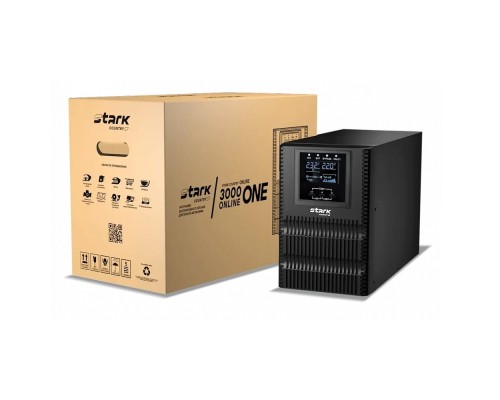 [STARK - ИБП 1ф (Однофазные)] ИБП STARK SC 3000 ONLINE ONE {3000ВА/3000Вт, Online, на пол, 110-300В, 3хЕВРО, Smart-slot, USB, RS232, EPO, БЕЗ АКБ - внешние батареи 8 шт 4,5-240Ач}