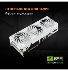 Видеокарта ASUS GeForce RTX5070TI 16Gb DDR7 256 bit 3*DP/2*HDMI 3 FAN (TUF-RTX5070TI-O16G-WHITE-GAMING) RTL