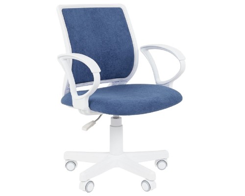 [Офисные кресла] Кресло Chairman Kids 112 Россия ткань M морской, белый пластик (7197275)