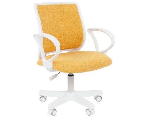 [Офисные кресла] Кресло Chairman Kids 112 Россия ткань В лимон, белый пластик (7197277)