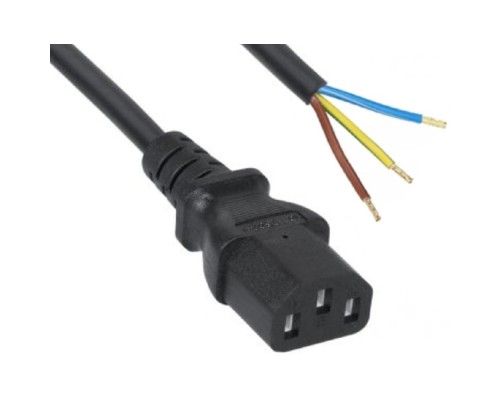 [кабель] Кабель питания Filum FL-PC-C13-C2-2.5-BK ПВС-ВП 3x1.5 С13 - свободный конец, 220/250В, 10А, чёрный, 2.5м (1005445)