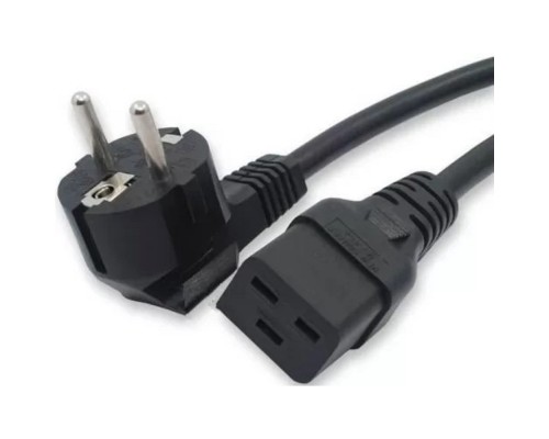 [кабель] Кабель питания Filum FL-PC-SH90/C19-C3-0.5-BK ПВС-АП 3x2.5 CEE 7/7(Schuko) угловая - C19, 220/250В, 16А, чёрный, 0,5м (1084610)