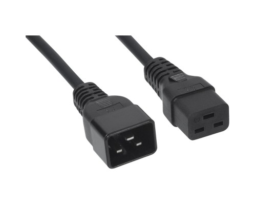 [кабель] Кабель питания Filum FL-PC-C19/C20-C-3.0-BK ПВС-АП 3x1.5 С19  - C20, 220/250В, 16А, чёрный, 3м (845732)