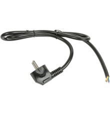 Кабель питания Filum FL-PC-SH90-C2-3.0-BK ПВС-ВП 3x1.5 CEE 7/7(Schuko) угловая - свободный конец, 220/250В, 16А, чёрный, 3м (1035735)