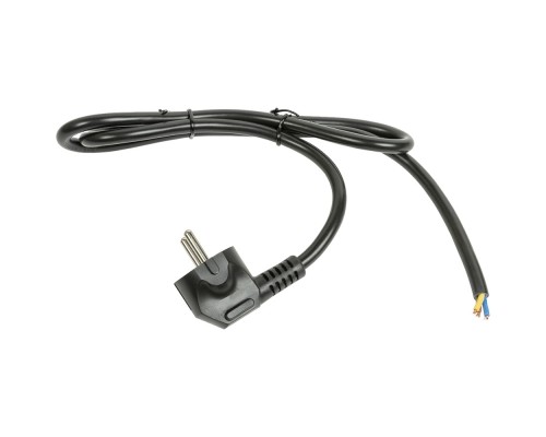[кабель] Кабель питания Filum FL-PC-SH90-C2-3.0-BK ПВС-ВП 3x1.5 CEE 7/7(Schuko) угловая - свободный конец, 220/250В, 16А, чёрный, 3м (1035735)