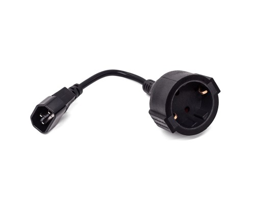 [кабель] Кабель питания Filum FL-APC10-EU-C14-0.15M/5 CEE 7/3- С14, 3х0.75мм?, 220В, 10A, 2200 Вт, чёрный, 0.15м - 5шт. (1065164)