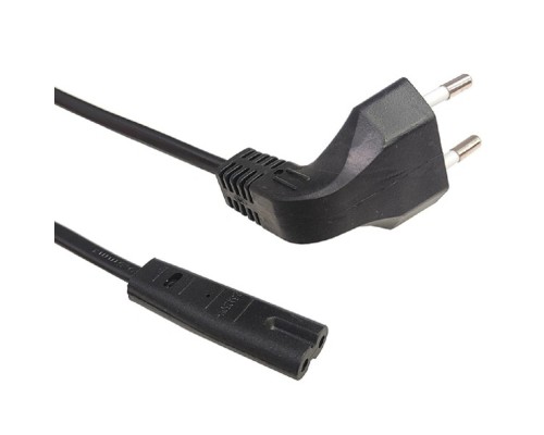 [кабель] Кабель питания Filum FL-PC2.5-EUA-C7-3M CEE 7/16 угловая -С13, 2х0.5, 220В, 2.5A, чёрный, 3м (1115458)