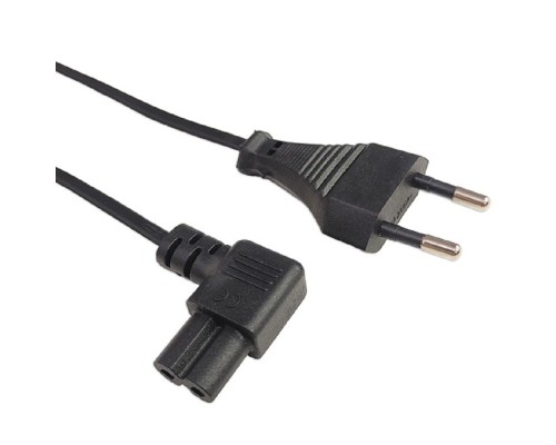 [кабель] Кабель питания Filum FL-PC2.5-EU-C7A-3M CEE 7/16 - С7 угловая, 2х0.5, 220В, 2.5A, чёрный, 3м (1115459)