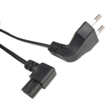 Кабель питания Filum FL-PC2.5-EUA-C7A-3M CEE 7/16 угловая - С7 угловая, 2х0.5, 220В, 2.5A, чёрный, 3 м (1115460)