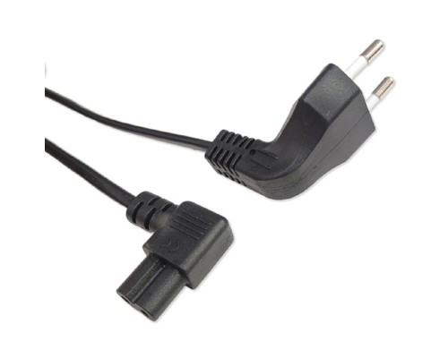 [кабель] Кабель питания Filum FL-PC2.5-EUA-C7A-3M CEE 7/16 угловая - С7 угловая, 2х0.5, 220В, 2.5A, чёрный, 3 м (1115460)