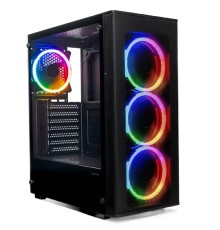 XASTRA Корпус A300 4FRGB  Black ATX/Mesh/ full-size TG / 4x120mm FR120-FRGB fans/ A300-4FR12F