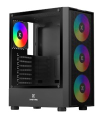 XASTRA Корпус A301 4FRGB  Black ATX/Mesh/ tempered glass / 4x 120mm FC120-FRGB fans/ A301-BK-FC120FRGB-4F-GL