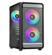 XASTRA Корпус A303M 3FRGB Black mATX/Mesh/ tempered glass / 2x140mm + 1x120mm  FRGB fans/ A303M-2FC14F-1FC12F