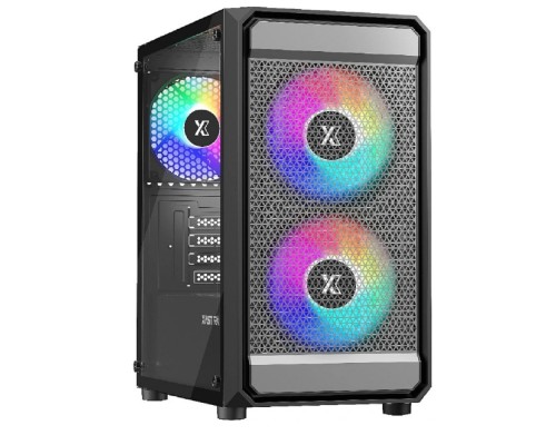 [Корпуса] XASTRA Корпус A303M 3FRGB Black mATX/Mesh/ tempered glass / 2x140mm + 1x120mm  FRGB fans/ A303M-2FC14F-1FC12F