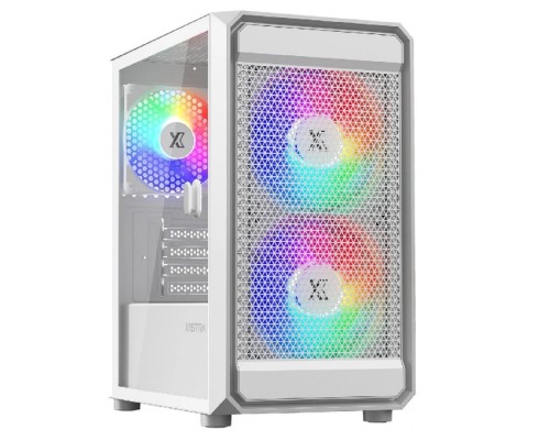[Корпуса] XASTRA Корпус A303M 3FRGB White mATX/Mesh/ tempered glass / 2x140mm + 1x120mm FRGB fans/ Door/ A303M-2FC14F-1FC12F-D-WH
