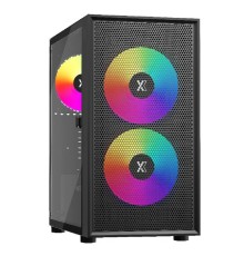 XASTRA Корпус A305M 3ARGB Black mATX/Mesh/ tempered glass / 2x140mm + 1x120mm ARGB PWM fans/ Door/  A305M-2FC14A-1FC12A-D