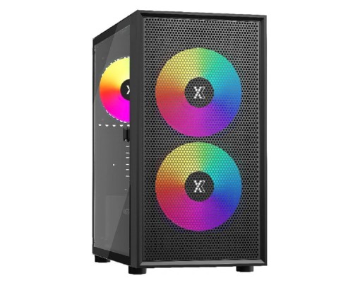 [Корпуса] XASTRA Корпус A305M 3ARGB Black mATX/Mesh/ tempered glass / 2x140mm + 1x120mm ARGB PWM fans/ Door/  A305M-2FC14A-1FC12A-D