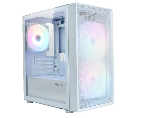 [Корпуса] XASTRA Корпус A305M 3FRGB White mATX/Mesh/ tempered glass / 2x140mm + 1x120mm FRGB fans/ Door/ A305M-2FC14F-1FC12F-D-WH