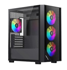 XASTRA Корпус A401M 4ARGB Black mATX/Mesh /Screwless full-size TG/ 4x120mm ARGB PWM fans/ A401M-4FC12A-BK