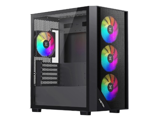 [Корпуса] XASTRA Корпус A401M 4ARGB Black mATX/Mesh /Screwless full-size TG/ 4x120mm ARGB PWM fans/ A401M-4FC12A-BK
