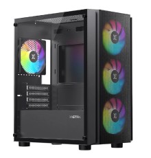 XASTRA Корпус A402M 4ARGB Black mATX/Mesh/full-size TG/ 4x120mm ARGB PWM fans/ A402M-4FC12A-BK