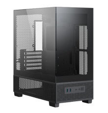 XASTRA Корпус Q500M-0F Black mATX/Aquarium/Screewless/no fans/ Q500M-0F