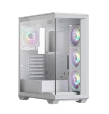 XASTRA Корпус Q600 4ARGB-C10-WH White ATX/Aquarium/Screewless/3x120mm ARGB PWM FM fans/Argb+PWM HUB 10port/ Q600-4FM12A-C10-WH