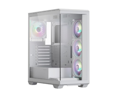 [Корпуса] XASTRA Корпус Q600 4ARGB-C10-WH White ATX/Aquarium/Screewless/3x120mm ARGB PWM FM fans/Argb+PWM HUB 10port/ Q600-4FM12A-C10-WH