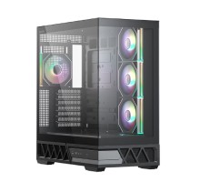 XASTRA Корпус Q700 4ARGB-C10-UC Black ATX/Aquarium/Screewless/4x120mm ARGB PWM mirror fans/Argb+PWM HUB 10port/Type C Q700-4FM12A-C10-UC