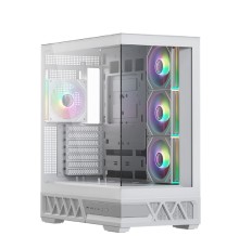 XASTRA Корпус Q700 4ARGB-C10-UC White ATX/Aquarium/Screewless/4x120mm ARGB PWM mirror fans/Argb+PWM HUB 10port/Type C Q700-4FM12A-C10-UC-WH