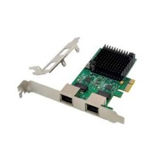 ORIENT XWT-RTL8125L2PE, Сетевая карта PCI-Ex1 v3.0 2xRJ45 2.5GbE NIC, RTL8125B+ASM1806 chipset, 2.5/1 Гбит/с, 2 планки крепления (33249)