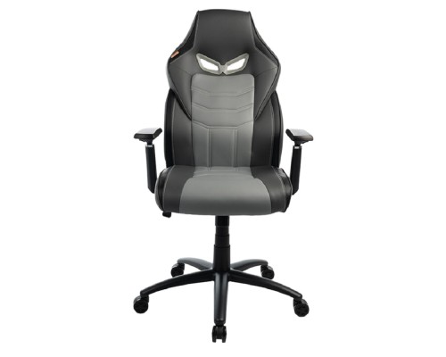 [Офисные кресла] Кресло игровое Filum FL-CH-G-040 пластиковая крестовина, спинка/сиденье экокожа, подлокотники с регулировкой по высоте, элементы из хрома, черно-серое (1113086)