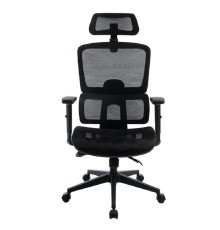 Кресло офисное Filum FL-CH-OF-020 пластиковая крестовина, спинка/сиденье сетка, газлифт 100мм, колеса пластик, поясничная поддержка, подлокотники с ре (1113091)