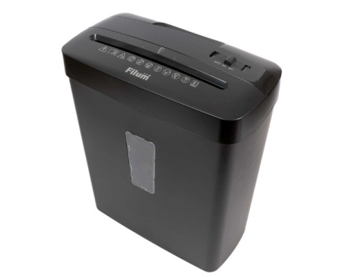 [Уничтожители документов] Уничтожитель бумаг Filum FL-SH013-04S 6 листов, безоп. 4ур., 13литров, 3,2м/мин, ур. шума: 68Дб (1110413)
