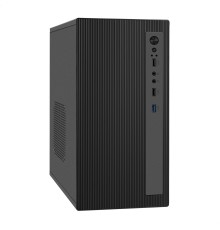 Exegate EX299220RUS Корпус Minitower ExeGate BAA-303MU-UNS350 (mATX, БП UNS350 с вент. 12см, 2*USB+1*USB3.0, HD Audio, черный)