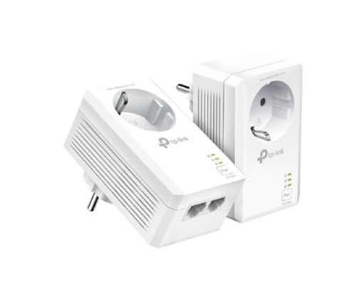 [Сетевое оборудование] TP-Link TL-PA7027P KIT AV1000 Комплект гигабитных Powerline-адаптеров со встроенной розеткой