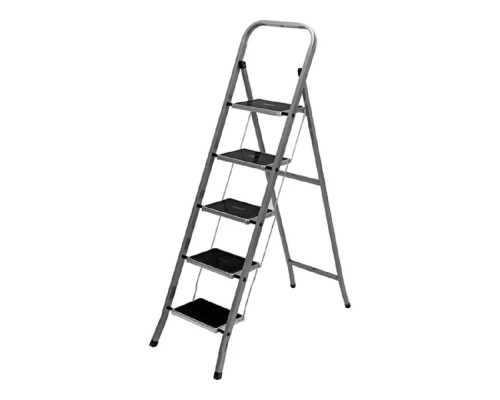 [Лестницы, стремянки] СИБРТЕХ Стремянка стальная, 5 ступени с полимерным покрытием, Россия [97870]