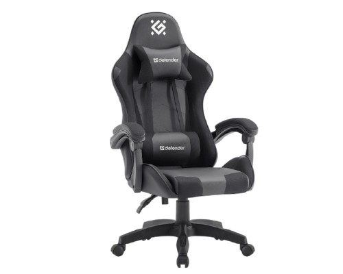 [Офисные кресла] Игровое кресло Okas Чер/сер,класс3, PU +сетка DEFENDER