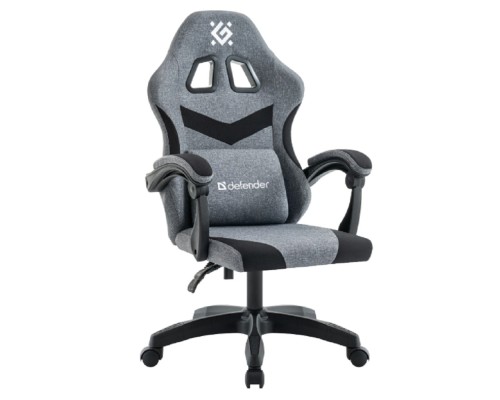 [Офисные кресла] Игровое кресло Runa Серый/черный,класс 2,ткань DEFENDER